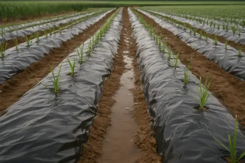 Polietileno negro en el control de humedad en cultivos